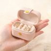 Picture of Mini Ring Box Portable Jewelry Box PU Leather Earring Jewelry Storage Box, Color: Naked Pink