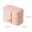 Picture of Mini Ring Box Portable Jewelry Box PU Leather Earring Jewelry Storage Box, Color: Black