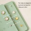 Picture of Book Shaped Jewelry Bag Large capacity Travel Portable Multifunctional Earring Storage Bag, Color: Green