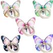 Picture of Cute Cartoon Butterfly Multifunctional Finger Ring Cell Phone Holder 360 Degree Rotating Universal Phone Ring Stand, Color: Green