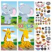 Picture of Face Changing Stickers Early Learning DIY Puzzle Stickers Toys (Animal)