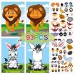 Picture of Face Changing Stickers Early Learning DIY Puzzle Stickers Toys (Animal)