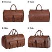 Picture of Large Capacity Foldable Travel Duffel Bag Outdoor Fitness Bag with Shoe Compartment, Color: Dark Brown