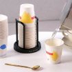 Picture of Household Disposable Cup Storage Rack Multifunctional Desktop Coffee Cup Shelf Cup Dispenser (Beige)