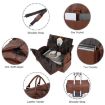 Picture of Large Capacity Foldable Travel Duffel Bag Outdoor Fitness Bag with Shoe Compartment, Color: Brown