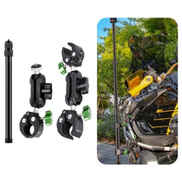 Picture of RUIGPRO Crab Clamp Action Camera Bracket 1/4 Dual-Head Crab 3-Stage Selfie Stick