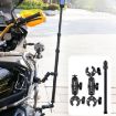 Picture of Dual-heads Crab & Single Heads Motorcycle Clamps Handlebar Fixed Mount 3-stage Telescopic Selfie Stick