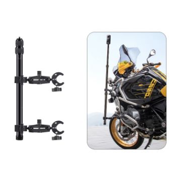 Picture of Double Dual-heads Crabs Motorcycle Clamps Handlebar Fixed Mount 3-stage Telescopic Selfie Stick