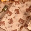 Picture of 100sheets/Pack Bear Pattern Greaseproof Paper Baking Wrapping Paper Food Basket Liners Paper 20x20cm