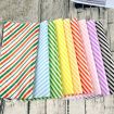 Striped Baking Greaseproof Paper Placemat - 100 Sheets, 30x30cm - Green - 2