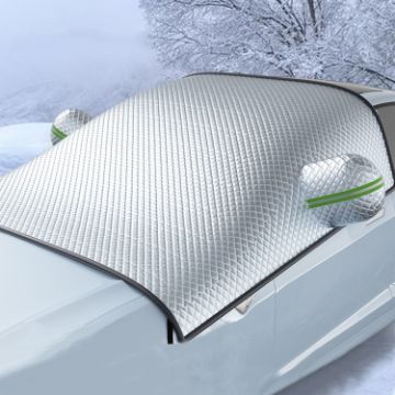 Picture of Car Front Windshield Snow and Anti-freeze Thickened Car Cover, Size: White SUV