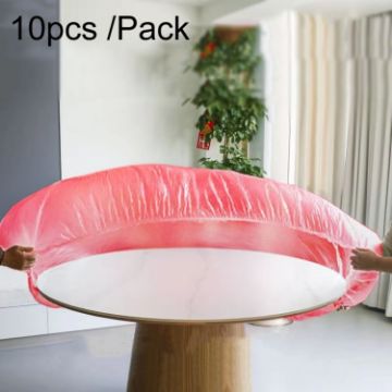 Picture of 10pcs/Pack 1.6m Disposable Elastic Bunching Tablecloth Household Table Thickened PE Non-Washable Waterproof Oilproof Tablecloth (Red)