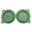 Picture of Silicone Folding Pet Bowl Outdoor Portable Double Bowl Anti-Sigh Slowly Eclipse Retractable Dog Pot (Light Green)
