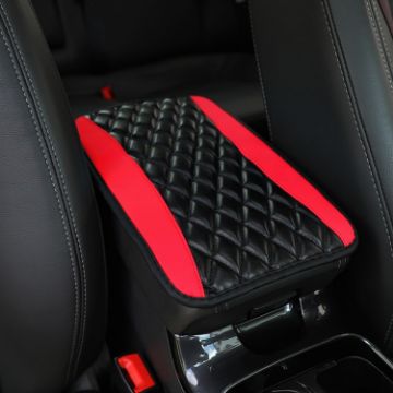 Picture of Car Center Console Cover Mat PU Leather Car Armrest Cover 32x19cm (Red)