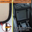 PU Leather Car Armrest Cover 32x19cm (Black) - 5