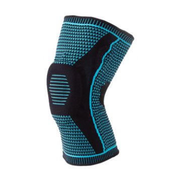 Picture of Dual Spring Support Silicone Sports Brace Fitness Protective Pads, Specification:M Size (Blue Black)