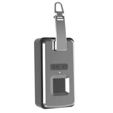 Picture of Embedded Luggage Fingerprint Lock USB Charging Super Long Standby Smart Lock (Silver Black)