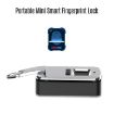 Picture of Embedded Luggage Fingerprint Lock USB Charging Super Long Standby Smart Lock (Silver Black)