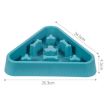 Picture of Triangle Bone Pet Slow Food Bowl Dogs Cats Eating Bowls (Blue)