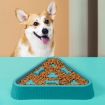 Picture of Triangle Bone Pet Slow Food Bowl Dogs Cats Eating Bowls (Blue)