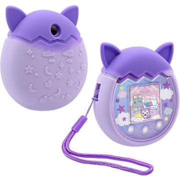 Picture of For Tamagotchi Pix Cartoon Electronic Pet Game Console Anti-Slip And Anti-Fall Silicone Protective Cover (Purple)