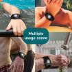 Black IP67 Waterproof Airtag Watch Band with Paste Bracelet - 8