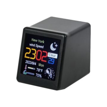 Picture of Wifi Networked Weather Clock No APP Required Photo Album with Gif Animation (Black)