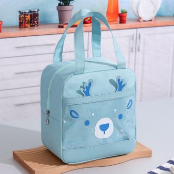 Picture of Cartoon Portable Lunch Bag Oxford Cloth Insulation Meal Bag, Style: Vertical Blue