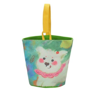 Picture of Oil Painting Style Cartoon Handbag Outdoor Portable Cute Single-shoulder Bag, Color: Happy Puppy