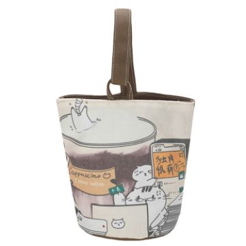 Picture of Oil Painting Style Cartoon Handbag Outdoor Portable Cute Single-shoulder Bag, Color: Salary