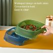 Picture of Square Light Transparent Slow Food Pet Bowl Dog Food Cat Food Bowl (Gray)