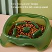Picture of Square Light Transparent Slow Food Pet Bowl Dog Food Cat Food Bowl (Orange)