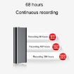 Q25 Intelligent Voice Recorder 16GB Black - HD Noise Canceling - Back Clip - Voice Reporter - 6