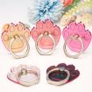 Picture of Multifunctional Metal Cartoon Cats Claw Cell Phone Ring Holder, Color: Rose Red Edge Silver