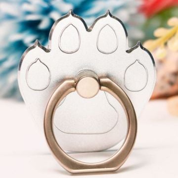 Picture of Multifunctional Metal Cartoon Cats Claw Cell Phone Ring Holder, Color: Silver Edge Silver