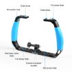 Picture of PULUZ Dual Silicone Handles Aluminium Alloy Underwater Diving Rig for GoPro, Other Action Cameras and Smartphones (Blue)