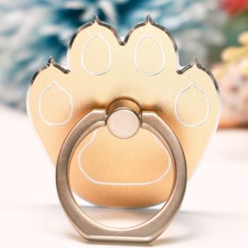 Picture of Multifunctional Metal Cartoon Cats Claw Cell Phone Ring Holder, Color: Silver Edge Golden