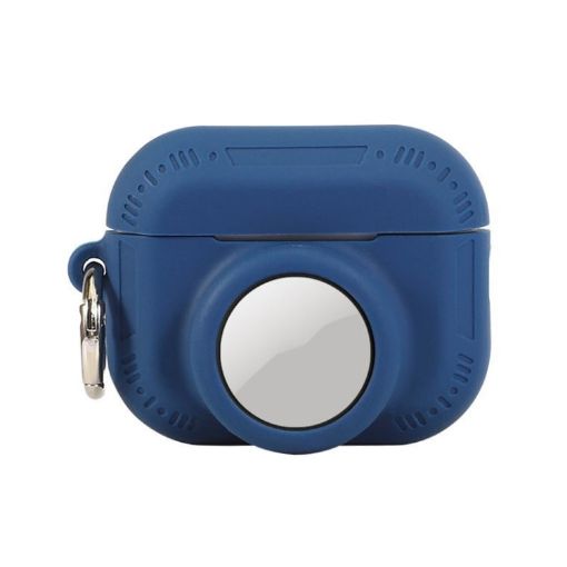 Silicone Anti-drop Case for AirPods Pro 2/Airtag 2 - Deep Blue - 1