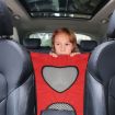 Picture of Car Rear Pet And Kids Deterrent Barrier Automobile Seat Storage Bags (Red)