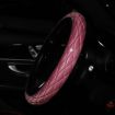 Picture of Glitter Car Steering Wheel Cover Three-dimensional Without Inner Ring Tightness Car Accessories 38cm (Pink)