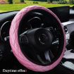 Picture of Glitter Car Steering Wheel Cover Three-dimensional Without Inner Ring Tightness Car Accessories 38cm (Pink)