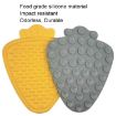 Picture of Silicone Pet Licking Mat Suction Cup Carrot Shape Placemat Cat and Dog Food Retarder (Yellow)