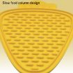 Picture of Silicone Pet Licking Mat Suction Cup Carrot Shape Placemat Cat and Dog Food Retarder (Yellow)