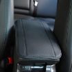 Car Center Console Cover Mat Fiber Leather Embossed Double Line Armrest Cover - 2