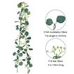180cm Eucalyptus Ivy Leaf Rattan Hanging Fake Flower Decoration - 2