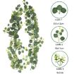 180cm Greenery Eucalyptus Ivy Leaf Rattan Hanging Fake Flower Decoration - 2