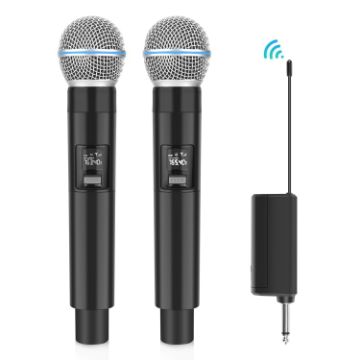 PULUZ 1 To 2 Wireless Microphones with LED Display, 6.35mm Transmitter - 1