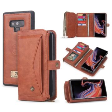 Samsung Galaxy Note9 Zipper Wallet Leather Phone Case - Orange - 1