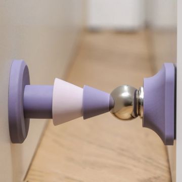 Picture of Magnetic Door Stopper Silent Without Punching Anti-collision Silicone Resistance Door Opener (Purple)