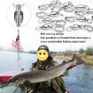 Picture of 5pcs/Pack PROBEROS DAC006 Lure Baits 8-Type Rings Connector High-Speed Bearing Swivel Oval Pin Fishing Gear Accessories, Length: 30mm